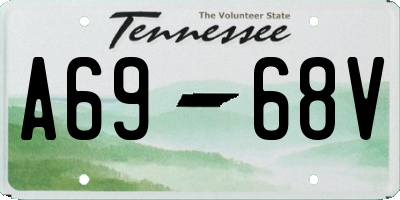 TN license plate A6968V