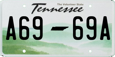 TN license plate A6969A