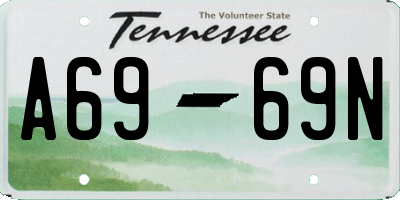 TN license plate A6969N