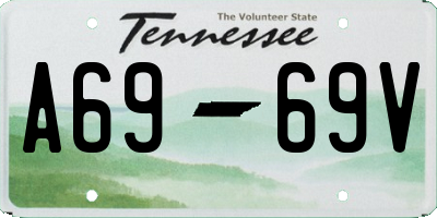 TN license plate A6969V