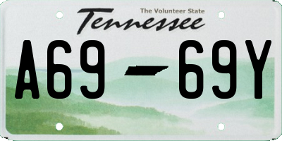 TN license plate A6969Y