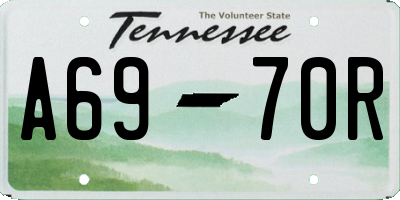 TN license plate A6970R