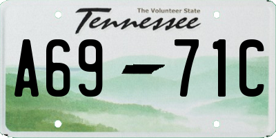 TN license plate A6971C