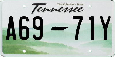 TN license plate A6971Y