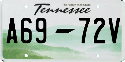 TN license plate A6972V
