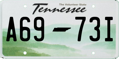 TN license plate A6973I