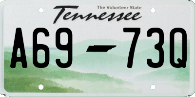 TN license plate A6973Q