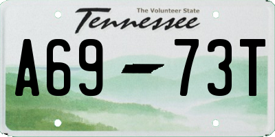 TN license plate A6973T
