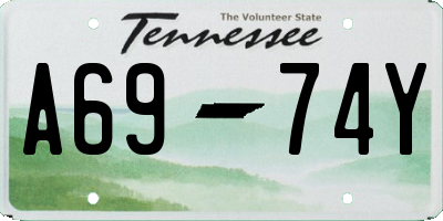 TN license plate A6974Y