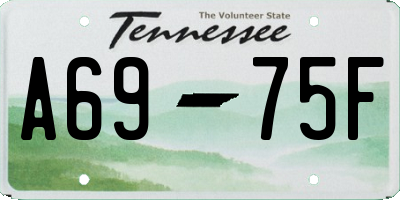 TN license plate A6975F
