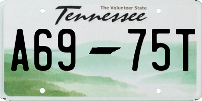 TN license plate A6975T