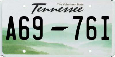 TN license plate A6976I