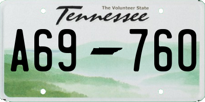 TN license plate A6976O