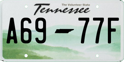TN license plate A6977F