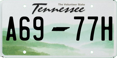 TN license plate A6977H