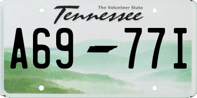 TN license plate A6977I