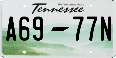 TN license plate A6977N
