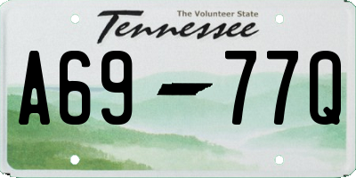TN license plate A6977Q