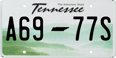 TN license plate A6977S