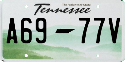 TN license plate A6977V