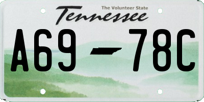 TN license plate A6978C