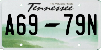 TN license plate A6979N