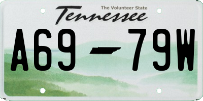 TN license plate A6979W