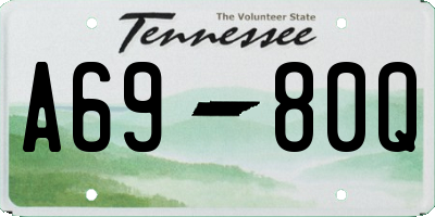 TN license plate A6980Q