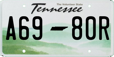 TN license plate A6980R