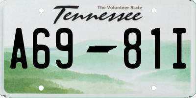 TN license plate A6981I