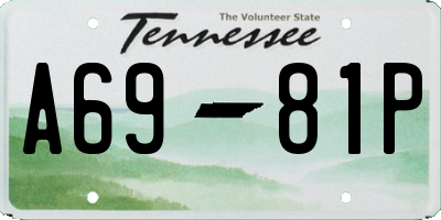 TN license plate A6981P