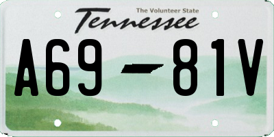 TN license plate A6981V