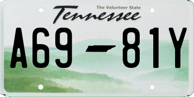 TN license plate A6981Y