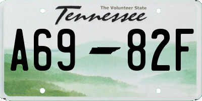 TN license plate A6982F