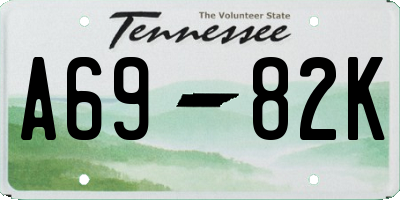 TN license plate A6982K