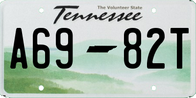TN license plate A6982T