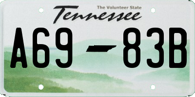 TN license plate A6983B