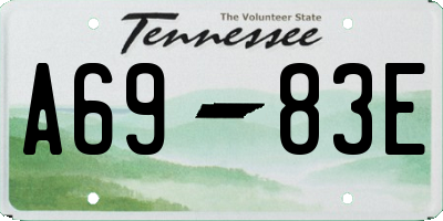 TN license plate A6983E