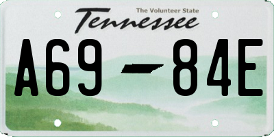 TN license plate A6984E