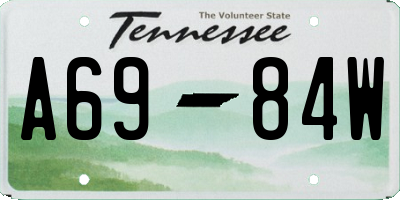 TN license plate A6984W