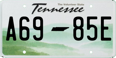 TN license plate A6985E