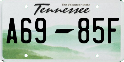 TN license plate A6985F