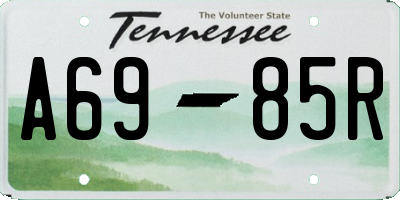 TN license plate A6985R