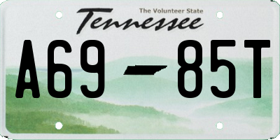 TN license plate A6985T