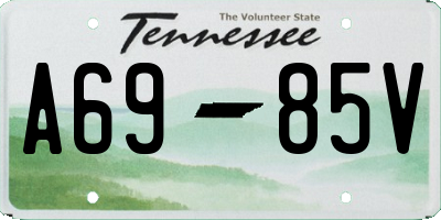 TN license plate A6985V