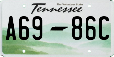 TN license plate A6986C