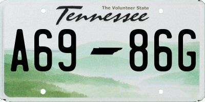 TN license plate A6986G