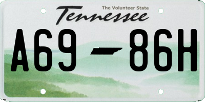 TN license plate A6986H