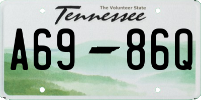 TN license plate A6986Q