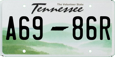 TN license plate A6986R